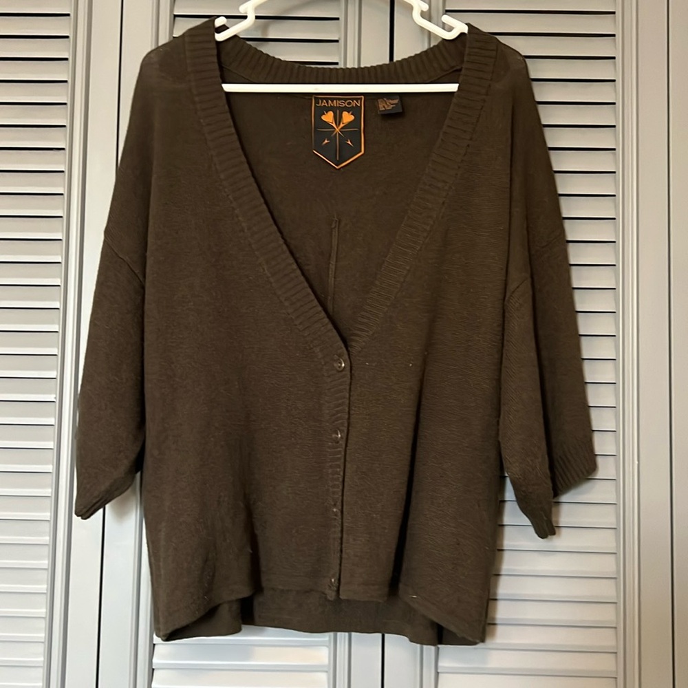 Jamison : Brown Cashmere Cardigan - Small